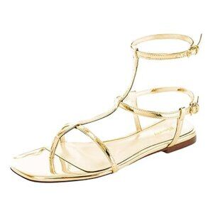 Wansseny Trendy Open Toe Flat Heel Sandals Ankle Strap Ladies Summer Vacation